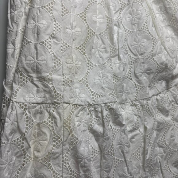 Kate Spade Short Sleeve Lace‎ Dress Women L Stretch Cotton Crew neck Tie - Picture 8 of 13